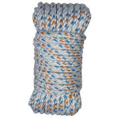 Cordeau polyester bleu/or 6 mm Long.10 m 0