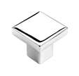 Bouton carré chromé 30x30mm