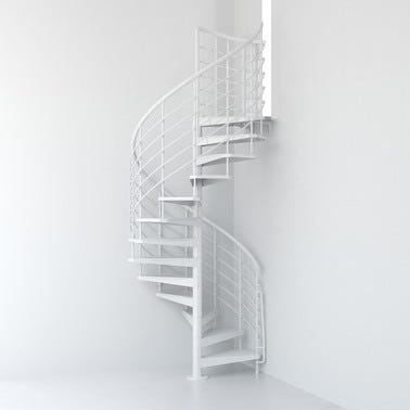Escalier colimaçon Despina Xtra blanc 12 hauteurs Diam.110 cm 1