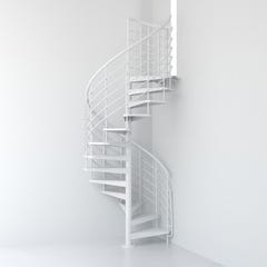 Escalier colimaçon Despina Xtra blanc 13 hauteurs Diam.110 cm 1
