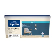 Peinture intérieure multi-supports acrylique mat bleu madura 2,5 L Esprit déco - RIPOLIN 2