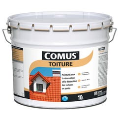 Peinture toiture décorative imperméable gris ardoise 10 L - COMUS