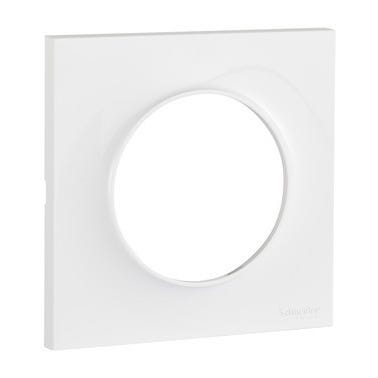 Plaque simple blanc Odace Style - SCHNEIDER ELECTRIC