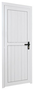Porte De Service Pvc Pleine Poussant Droit H 200 X L 90 Cm Bricoman