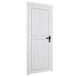 Porte de service PVC pleine poussant gauche H.200 x l.90 cm
