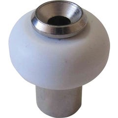 Butoir de porte bobine blanc acier nickelé Haut.37 mm - CHAINEY