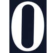 Numéro de rue "0" en PVC adhésif L.110 x l.75 mm - CHAPUIS