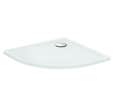 Receveur d'angle grès blanc Connect 2 l.80 x H.4 x P.80 cm - PORCHER