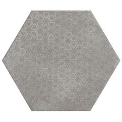 Parement hexagonal gris effet pierre l.15 x L.17,3 cm Cementi 3
