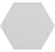 Faience 19,8 x 22,8 cm shiny white hexagonal