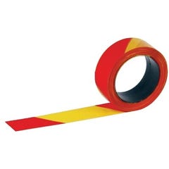 Ruban rouge/jaune L.100 m x l.50 mm Rubaplast - TALIAPLAST