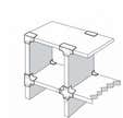 Système d'assemblage duo pour tablettes d'Ep.18mm, colis de 8 pièces