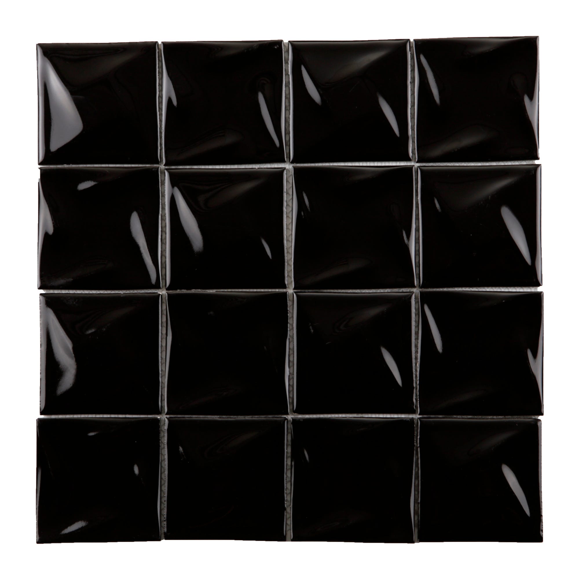 Mosaïque 30 x 30 cm céramique 3D noir 0