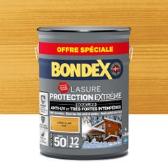 Lasure protection extrême 12 ans chêne clair 5 L + 20 % gratuit - BONDEX 0