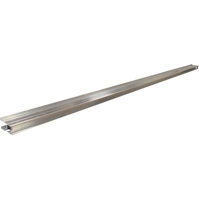 Rail pour porte coulissante Larg.63 cm en applique aluminium blanc avec porte , habillage et amortisseur 1