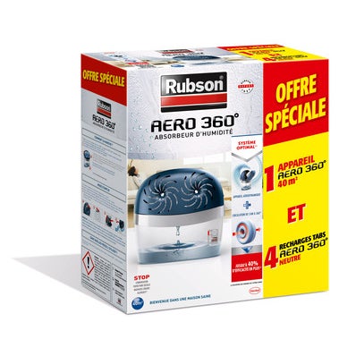 Absorbeur d'humidité neutre RUBSON AERO 360° +4 recharges ❘ Bricoman