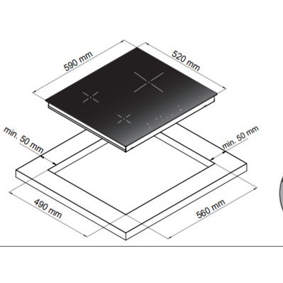 Plaque de cuisson à induction sensitive 3 zones en verre noir - PI63 FRIONOR 1