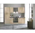 Cuisine complète 240 cm avec électroménagers Chêne clair - Galaxie