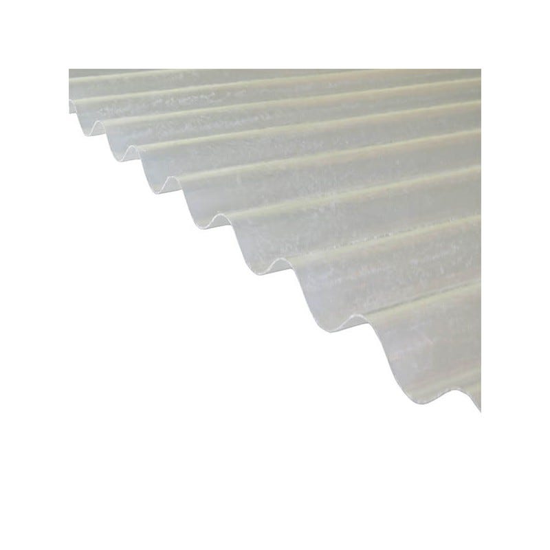 Plaque polyester ondulée (PO 76/18) L : - 2.50m l : - 90cm 0