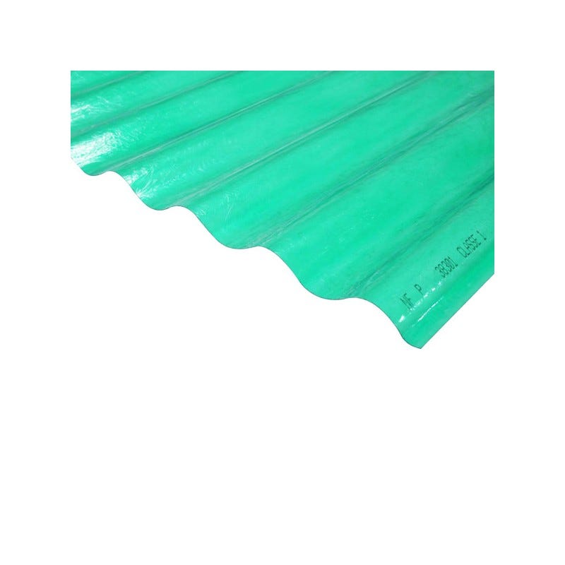 Plaque polyester ondulée (PO 76/18) L : - 2m l : - 90cm 0