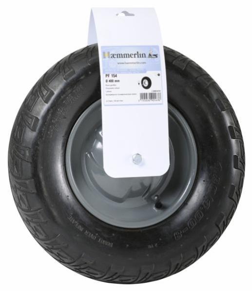 Roue gonflée de brouette PF 154 Diam 400 mm 309016701 Haemmerlin