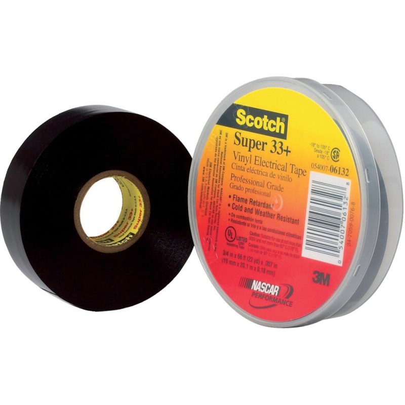 Super 33+ Ruban adhésif isolant 19mmx20m noir 3M