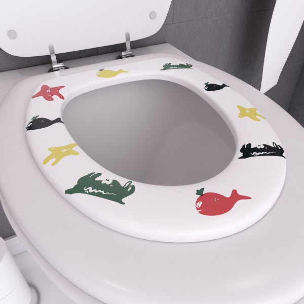 Réducteur abattant de toilettes pour enfant 26.5x28.5 - FUNNY SEA - Aurlane