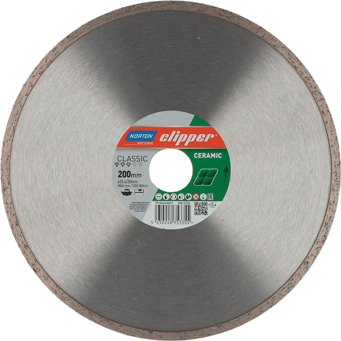 NORTON Disque à tronçonner diamant Classic Ceram 200 x 30/25,4 mm 1,7