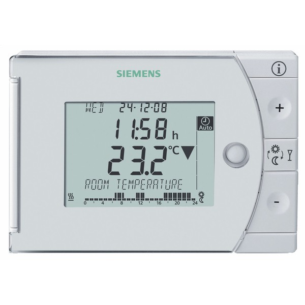 Régulateur de température ambiante avec programme horaire hebdomadaire REV24-XA-SIEMENS