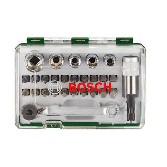 Set vissage mixte Bosch - Kit 27 pieces, Assortiment dEmbouts de Vissage avec Cliquet 6
