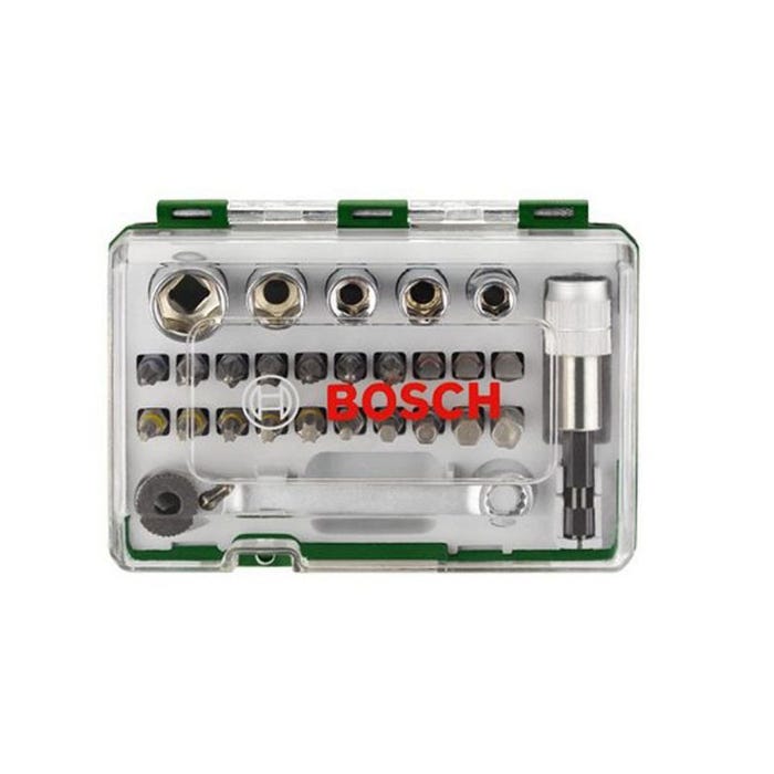 Set vissage mixte Bosch - Kit 27 pieces, Assortiment dEmbouts de Vissage avec Cliquet 1