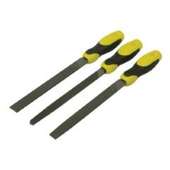Stanley 022464 file set includes 1/2 round/ flat/ 3 square (3 pieces)