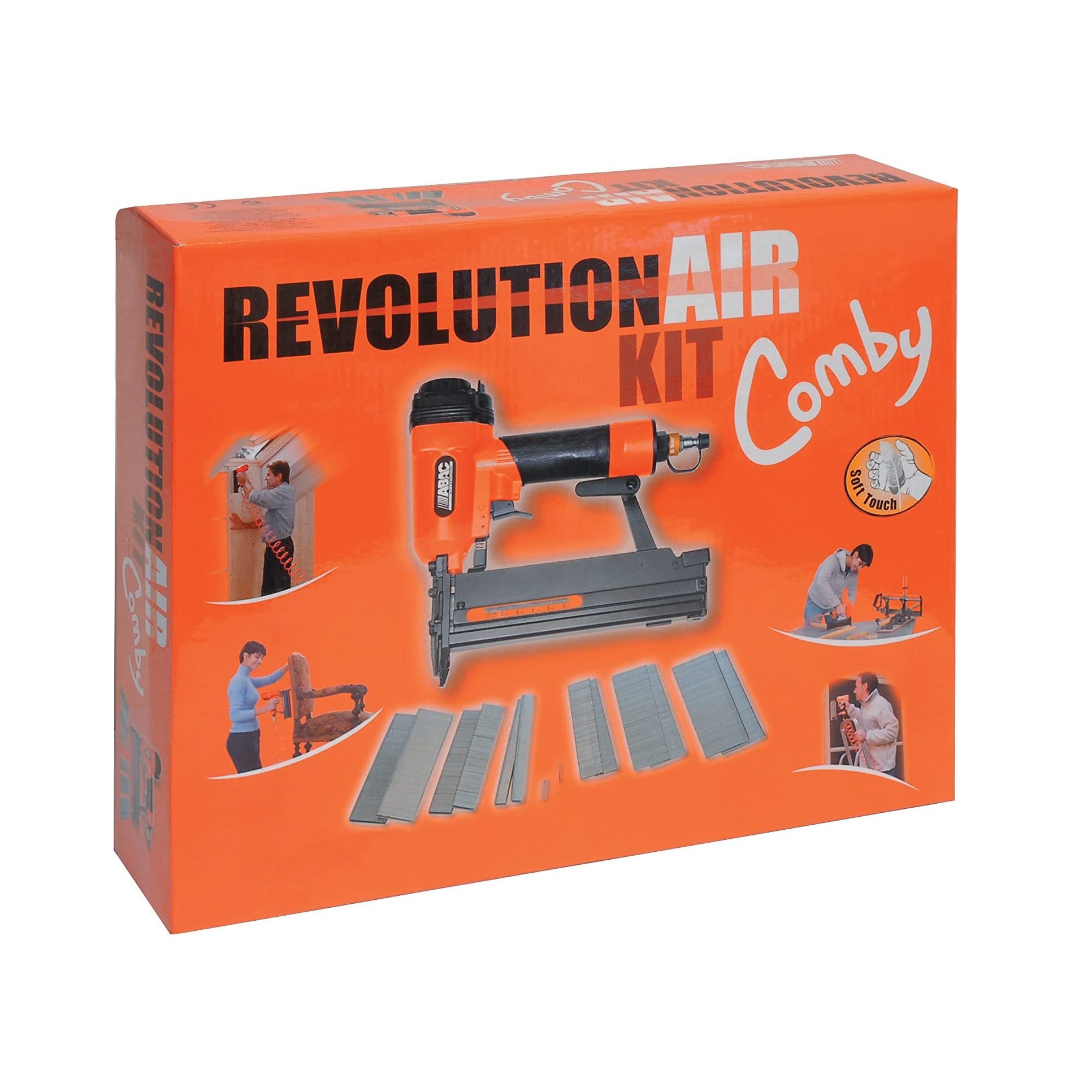 RevolutionAir – Combiné agrafeuse-cloueuse en mallette – COMBY KIT Mecafer 2