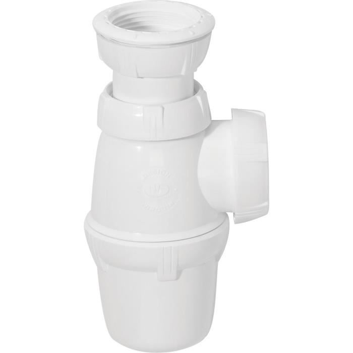 Wirquin Siphon De Lavabo - Sortie A Visser Ø 40 Mm - Réglable En Hauteur