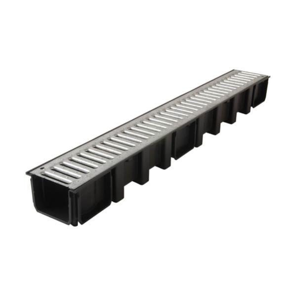 NICOLL Caniveau 1m grille acier galvanisé A15 largeur 130