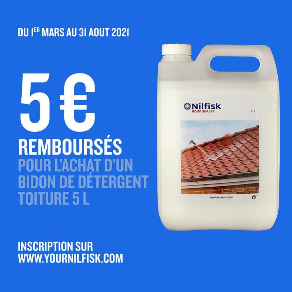 Bidon de 5 Litres D tergent pour Nettoyage de toit Nilfisk Bricoman