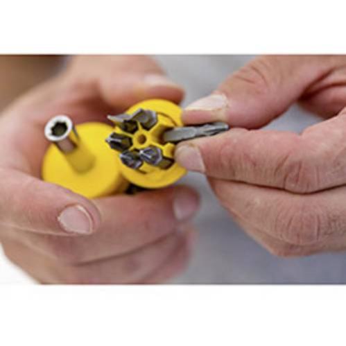 Tournevis porte-embouts boule a cliquet bimatiere + 6 embouts - 0-66-358 | Bricoman 0 66 358