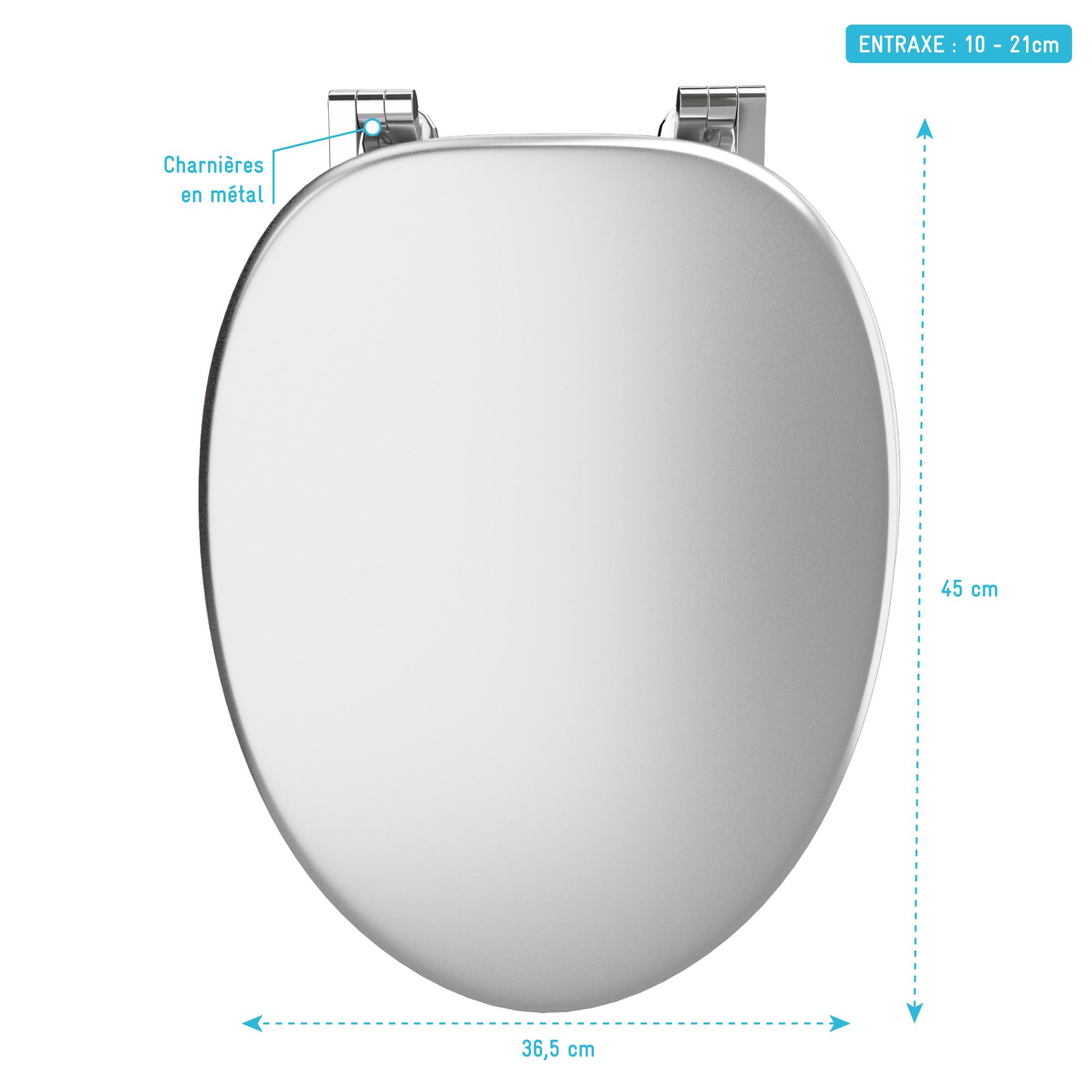 Abattant WC en MDF avec charni res en m tal r glables WHISY