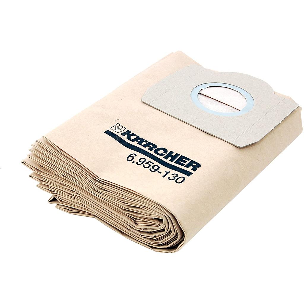 Sachet KARCHER filtre papier MV3/WD3.xxx/A22xx/A25xx/A26xx/SE4001, 4002 - 5 pièces - 6.959-130.0