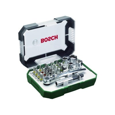 Set d'embouts de vissage + cliquet Bosch 26 pièces - 2607017322