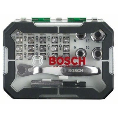 Set d'embouts de vissage + cliquet Bosch 26 pièces - 2607017322