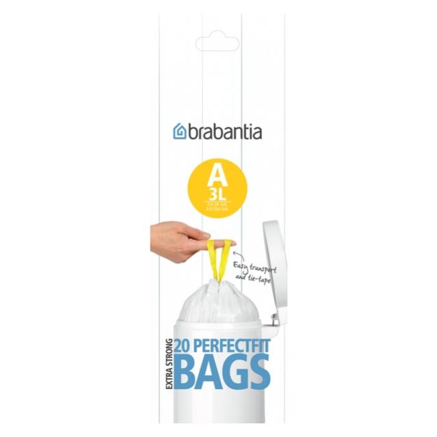 Lot 20 sacs poubelle perfectfit A 3 litres