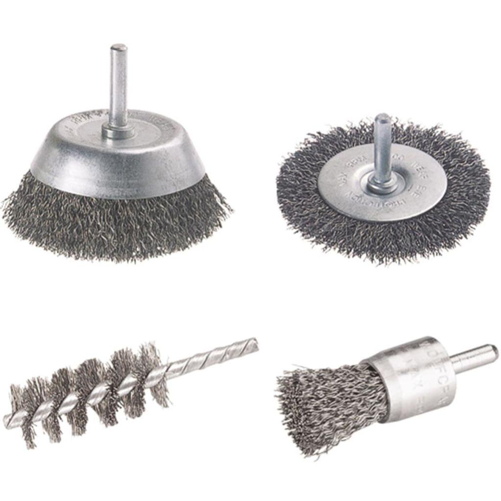 Ensemble de balai métallique Tige ronde 4 pcs 2133000 wolfcraft