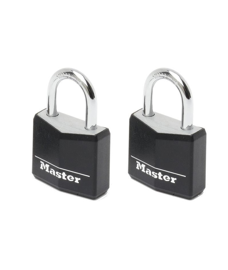 MASTERLOCK Lot de 2 cadenas aluminium 30mm couverture vinyle