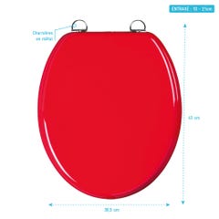 Abattant WC - en MDF avec charnières en métal réglables - WHISY RED 3