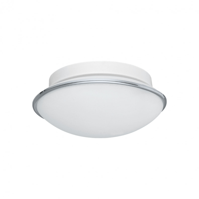 Eglo Dolly Plafonnier ou applique murale 23,5cm forme ronde, Verre, Chrome (31016)