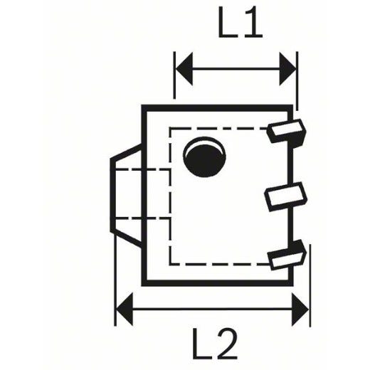 Set de 3 pièces Couronnes-trépans SDS Plus D. 68mm longueur 72 mm Bosch 4