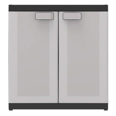 KETER | ARMOIRE BASSE LOGICO XL, Noir / Gris, 89 x 54 x 93 cm