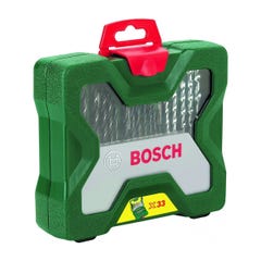 Coffret 33 pièces Bosch S-line Forêts et embouts métal , Pierre , bois , Brique 1