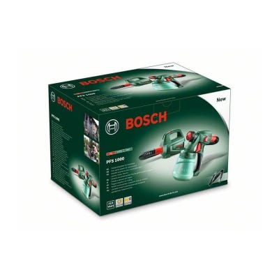 Pistolet a peinture Bosch - PFS 1000 Livre avec Buse, Sacoche et Ceinture dans Boite Carton 1